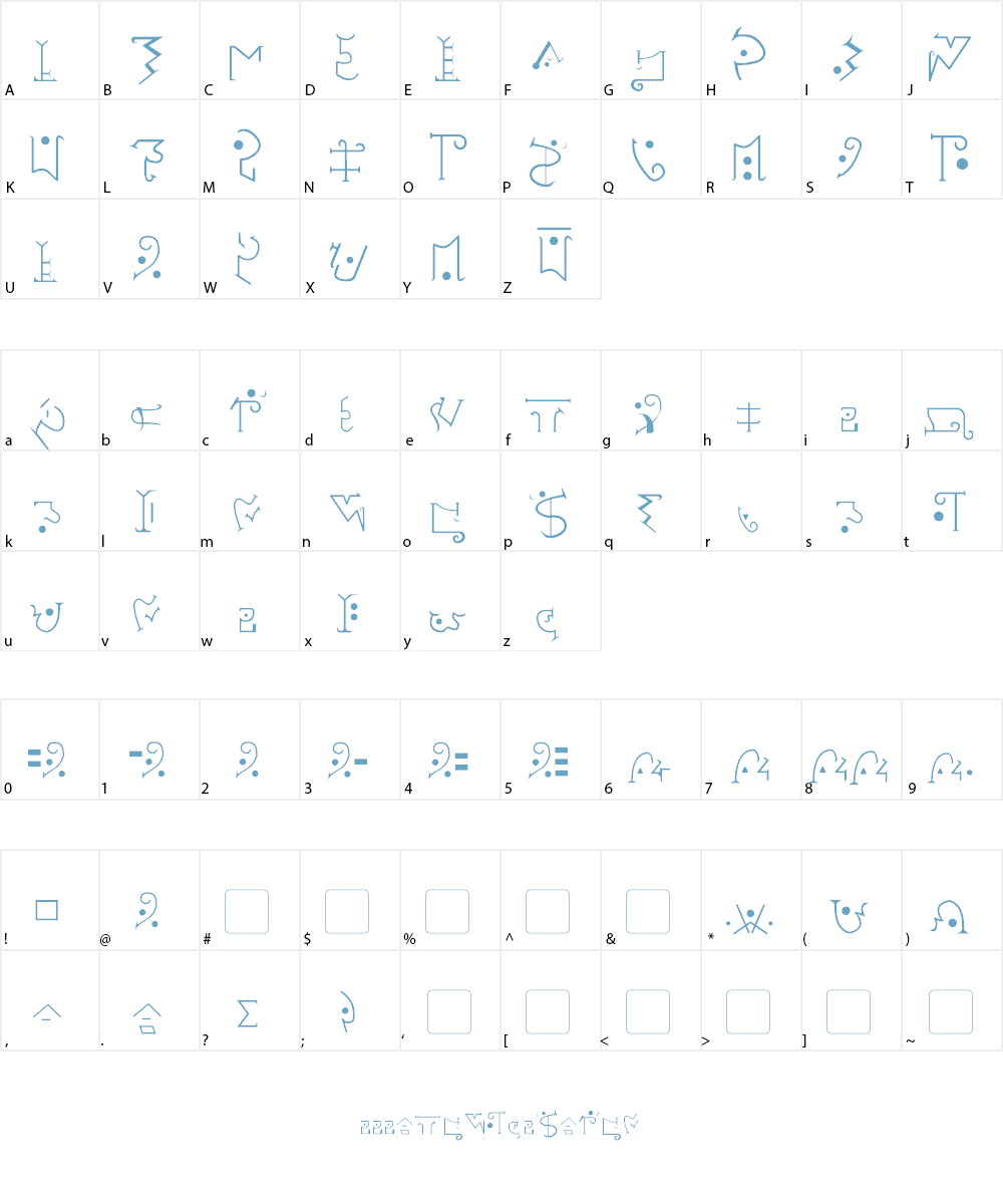 Giedi Predacon Font Character